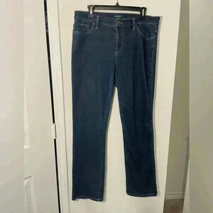 Lauren Ralph Lauren Dark Wash Straight Leg Blue Denim Jeans Womens Size 14